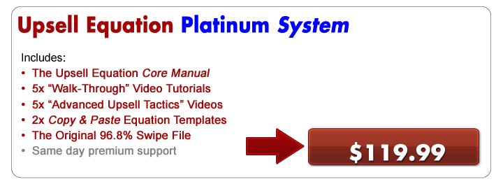 The Upsell Equation - Platinum System